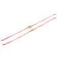 NVR Men Set of 2 Red & Gold Floral Design Artificial Beads Thread Rakhi With Roli Chawal Chandan & Mishri | Swadesiicart