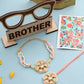 NVR Set of 2 Peach Color Artificial Stones & Pearls Bhaiya Bhabhi Rakhi Combo | Swadesiicart
