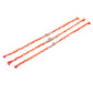 NVR Men Set of 3 Red & Yellow Kundan Studded Floral Design Thread Rakhi with Roli Chawal Chandan & Mishri - Swadesiicart