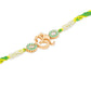 NVR Men Green Kundan Studded Om Design Thread Rakhi, Combo for Rakshabandhan | Swadesiicart