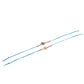 NVR Men Set of 2 Blue Artificial Stones & Beads Thread Rakhi with Roli Chawal Chandan & Mishri - Swadesiicart