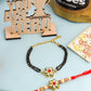 NVR Set of 2 Gold Toned Kundan Studded Floral Shape Bhaiya Bhabhi Rakhi Combo | Swadesiicart