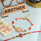 NVR Set of 2 Gold Toned Artificial Stones & Beads Om Design Bhaiya Bhabhi Rakhi Combo | Swadesiicart