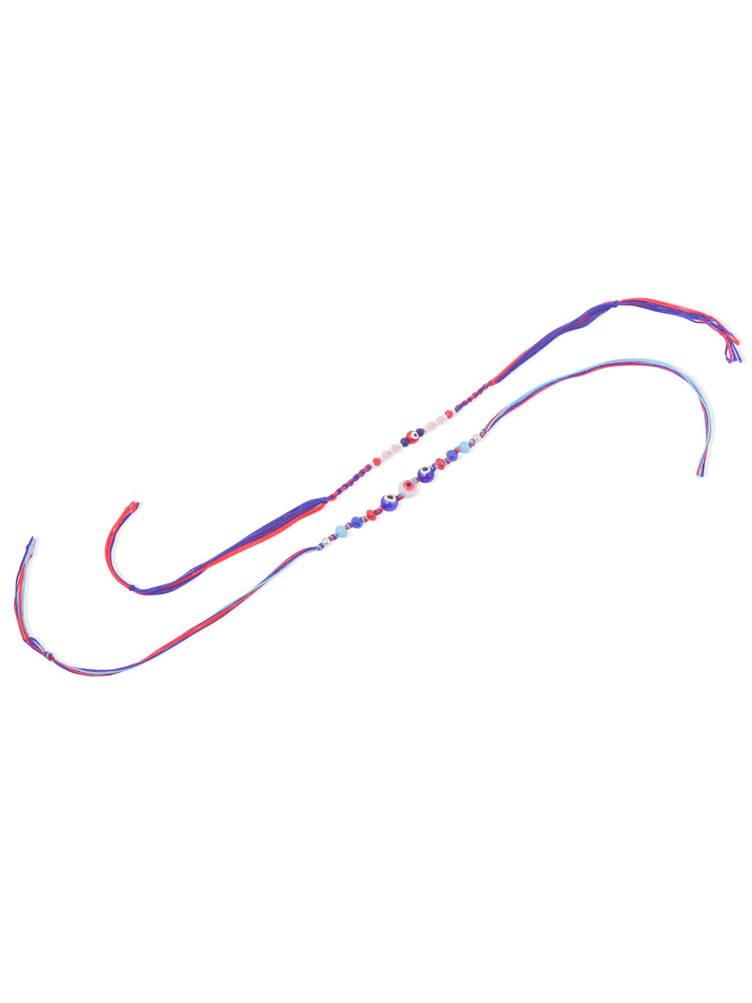 NVR Men Multicolor Evil Eye Artificial Beads Thread Rakhi, Combo for Rakshabandhan | Swadesiicart