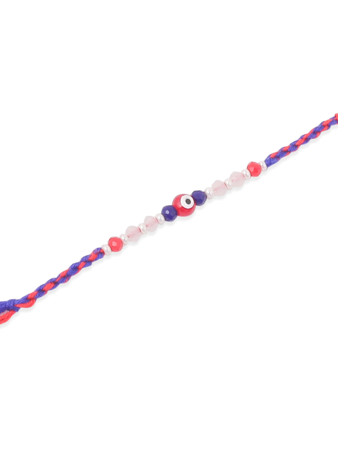 NVR Men Multicolor Evil Eye Artificial Beads Thread Rakhi, Combo for Rakshabandhan | Swadesiicart