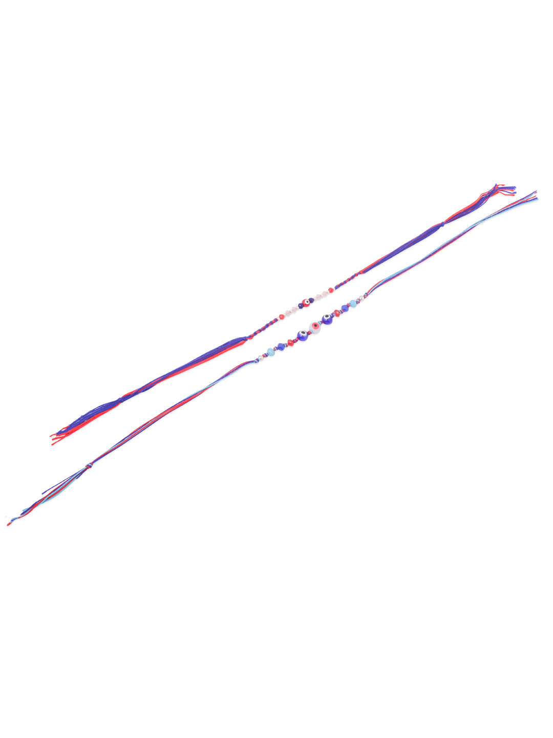 NVR Men Multicolor Evil Eye Artificial Beads Thread Rakhi, Combo for Rakshabandhan | Swadesiicart