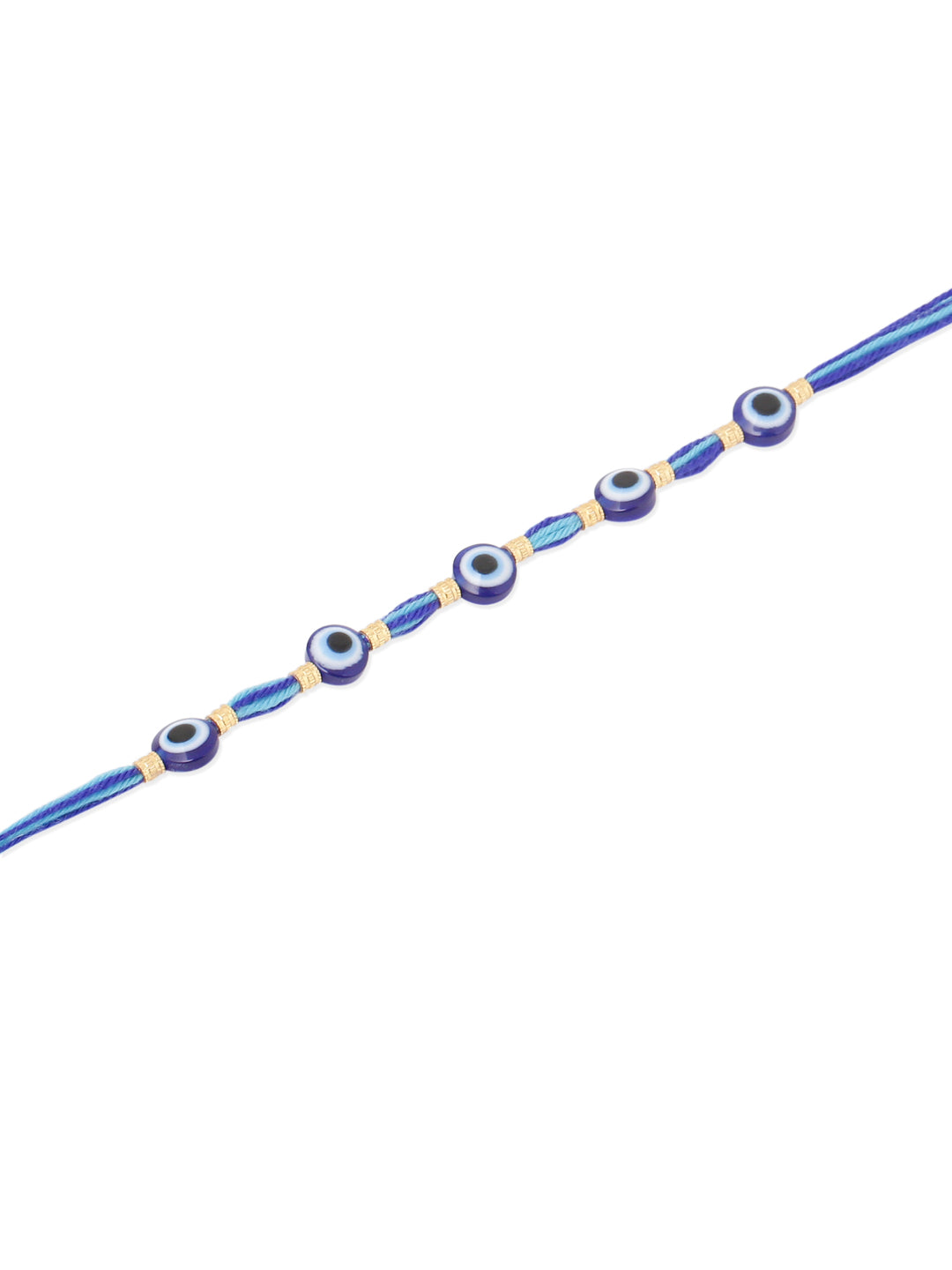 NVR Men's Blue Evil Eye Thread Rakhi, Combo for Rakshabandhan | Swadesiicart