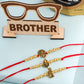 NVR Men Set of 3 Gold Toned Designer Ganesh Ji Thread Rakhi, Combo for Rakshabandhan | Swadesiicart