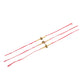 NVR Men Set of 3 Gold Toned Designer Ganesh Ji Thread Rakhi with Roli Chawal Chandan & Mishri - Swadesiicart