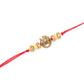 NVR Men Set of 4 Gold Toned Artificial Stones Swastik Design Thread Rakhi Combo - Swadesiicart