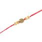 NVR Men Set of 4 Gold Toned Artificial Stones Swastik Design Thread Rakhi Combo - Swadesiicart