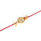 NVR Men Set of 2 Gold Toned Pearls Swastik Desgin Thread Rakhi, Combo for Rakshabandhan | Swadesiicart