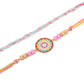 NVR Men Set of 2 Multicolor Artificial Stones & Beads Thread Rakhi Combo | Swadesiicart