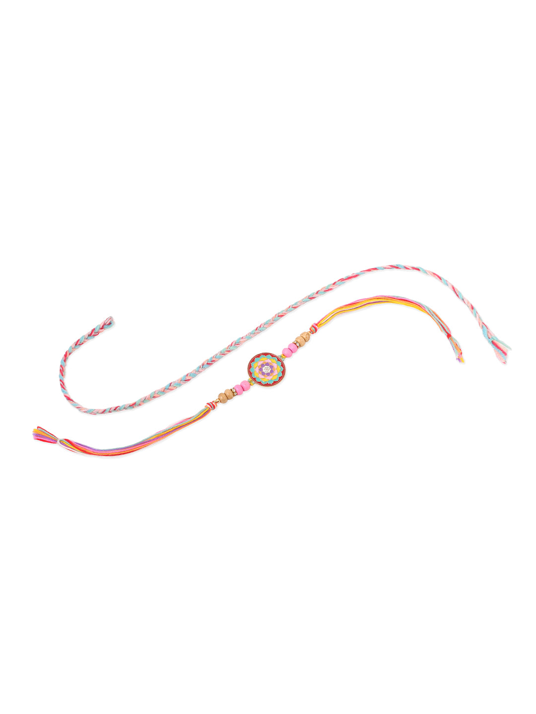 NVR Men Set of 2 Multicolor Artificial Stones & Beads Thread Rakhi Combo | Swadesiicart