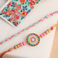 NVR Men Set of 2 Multicolor Artificial Stones & Beads Thread Rakhi with Roli Chawal Chandan & Mishri | Swadesiicart