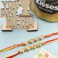 NVR Men's Set of 2 Multicolor Kundan Studded Thread Rakhi, Combo for Rakshabandhan | Swadesiicart