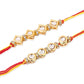 NVR Men's Set of 2 Multicolor Kundan Studded Thread Rakhi, Combo for Rakshabandhan | Swadesiicart