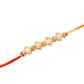 NVR Men's Set of 2 Multicolor Kundan Studded Thread Rakhi, Combo for Rakshabandhan | Swadesiicart