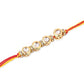 NVR Men's Set of 2 Multicolor Kundan Studded Thread Rakhi, Combo for Rakshabandhan | Swadesiicart