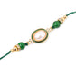 NVR Men Set of 3 Multicolor Artificial Beads & Pearls Thread Rakhi with Roli Chawal Chandan & Mishri - Swadesiicart
