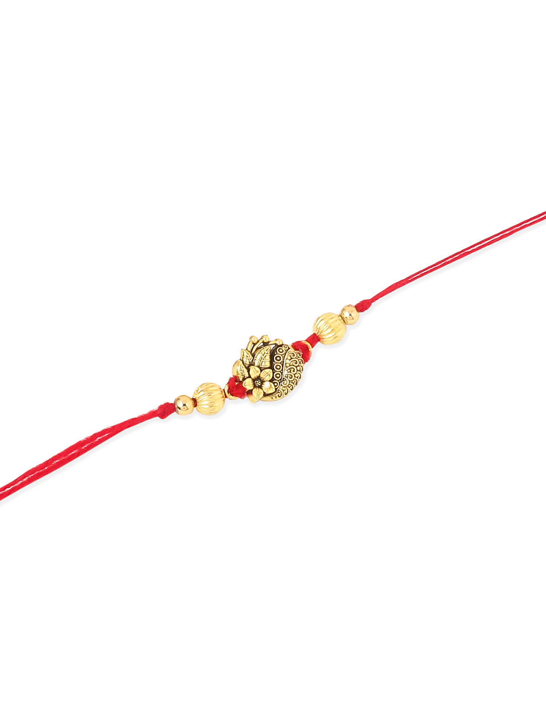 NVR Men's Set of 3 Gold Toned Thread Rakhi Set, Combo for Rakshabandhan - Swadesiicart