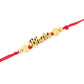 NVR Men's Set of 3 Gold Toned Thread Rakhi Set, Combo for Rakshabandhan - Swadesiicart