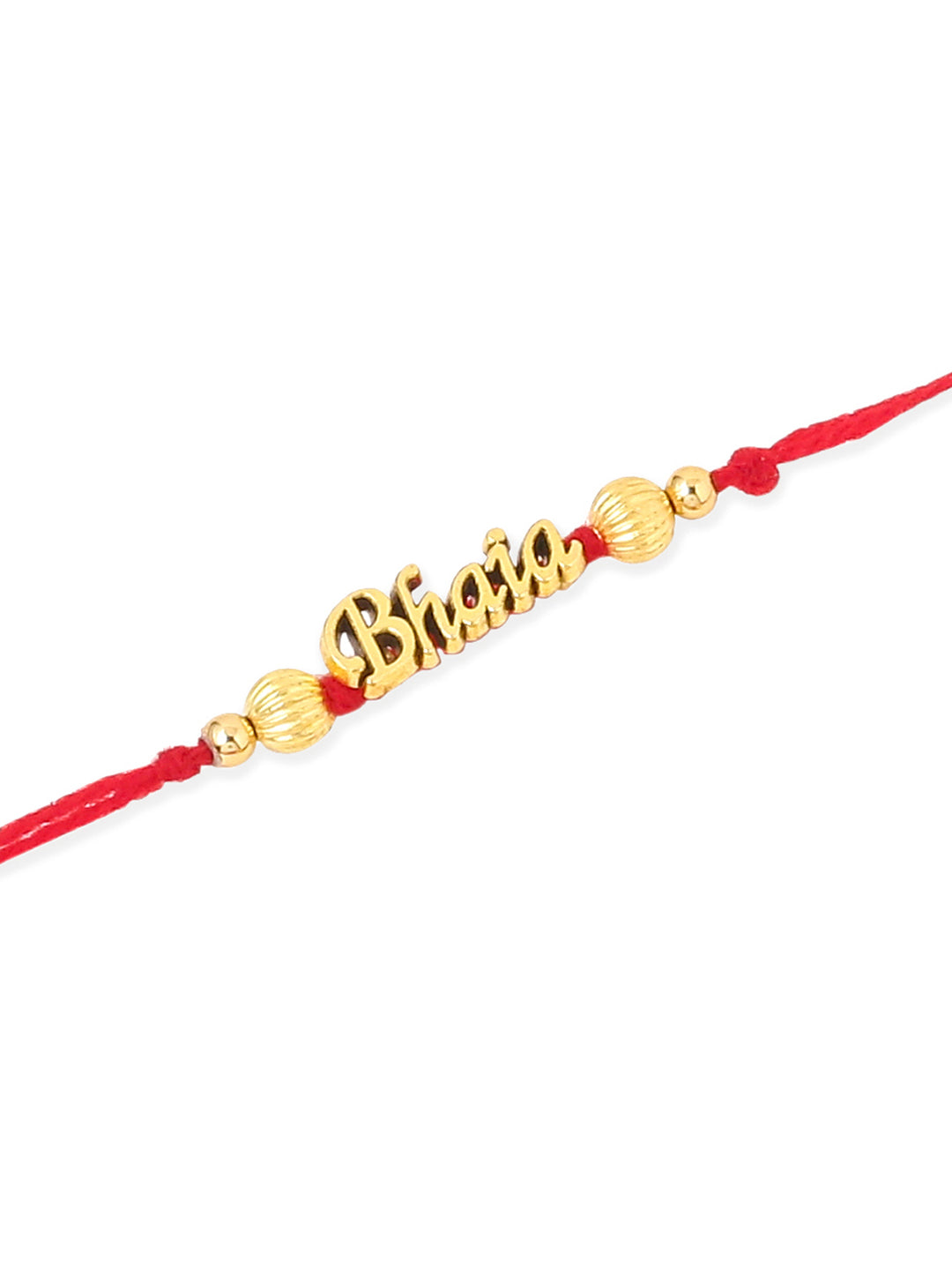 NVR Men's Set of 3 Gold Toned Thread Rakhi Set, Combo for Rakshabandhan - Swadesiicart