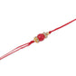 NVR Men Set of 3 Red Artificial Beads & Pearls Thread Rakhi, Combo for Rakshabandhan - Swadesiicart