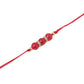 NVR Men Set of 3 Red Artificial Beads & Pearls Thread Rakhi, Combo for Rakshabandhan - Swadesiicart