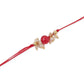 NVR Men Set of 3 Red Artificial Beads & Pearls Thread Rakhi, Combo for Rakshabandhan - Swadesiicart