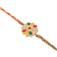 NVR Set of 2 Artificial Beads & Sea Shell Floral Design Bhaiya Bhabhi Rakhi Combo | Swadesiicart