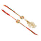 NVR Set of 2 Artificial Beads & Sea Shell Floral Design Bhaiya Bhabhi Rakhi Combo | Swadesiicart