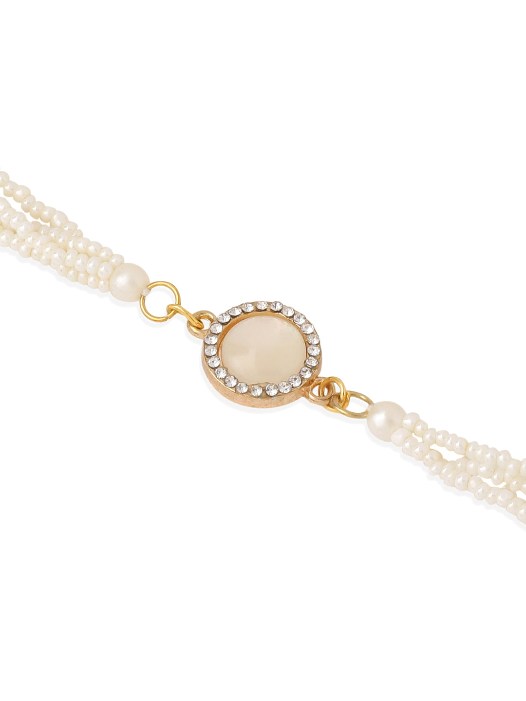 NVR Set of 2 White Pearls & Artificial Beads Bhaiya Bhabhi Rakhi Set, Combo for Rakshabandhan | Swadesiicart