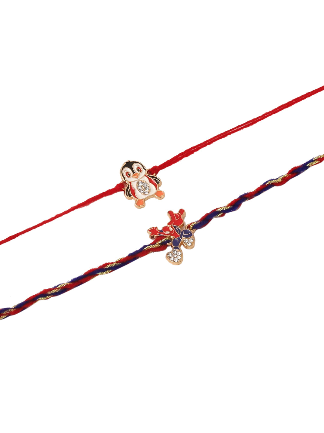 NVR Kids Set of 2 Cartoon Character Blue & Red Thread Rakhi, Combo for Rakshabandhan | Swadesiicart