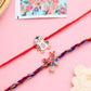 NVR Kids Set of 2 Cartoon Character Blue & Red Thread Rakhi with Roli Chawal Chandan & Mishri | Swadesiicart