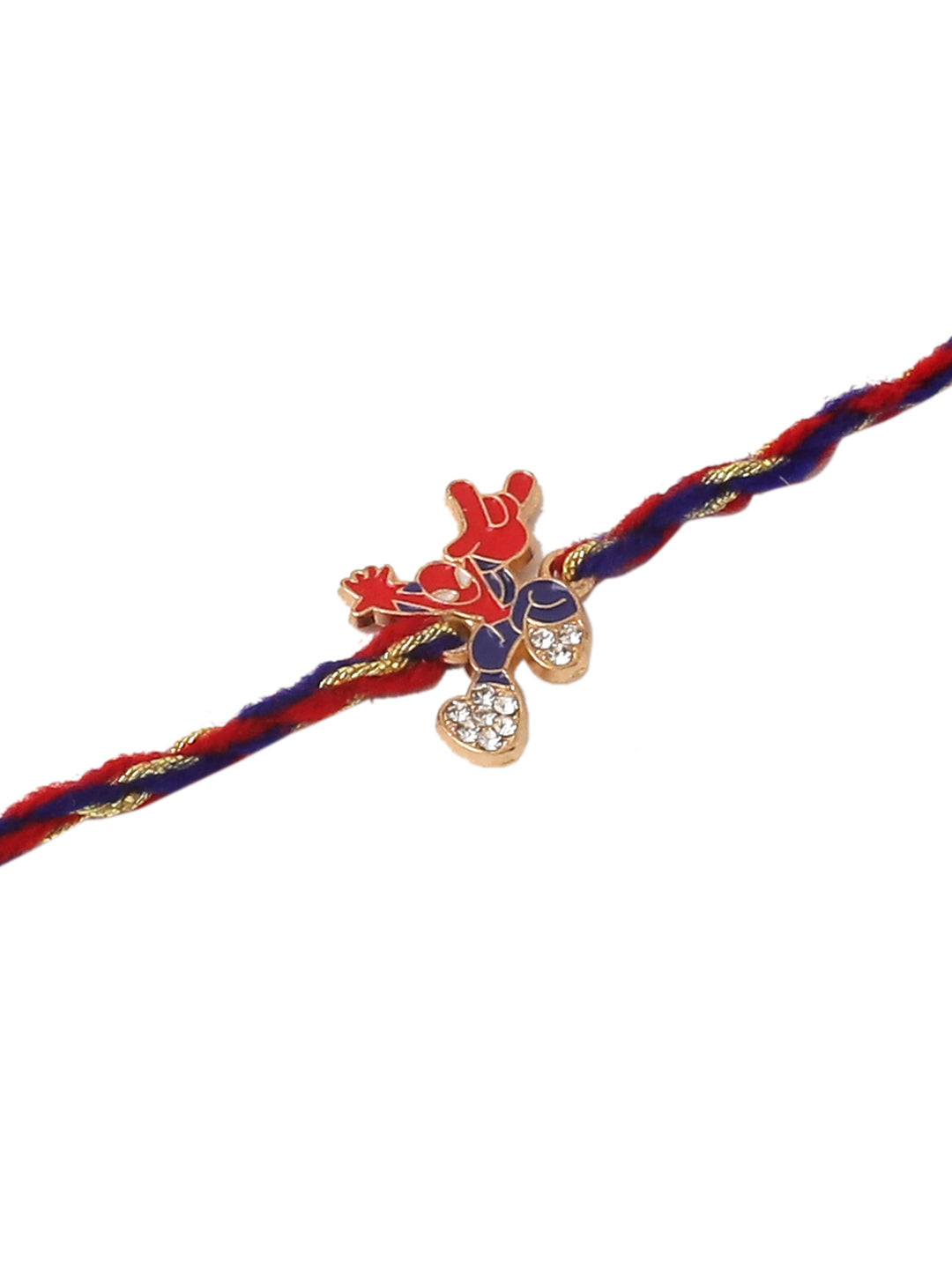NVR Kids Set of 2 Cartoon Character Blue & Red Thread Rakhi with Roli Chawal Chandan & Mishri | Swadesiicart