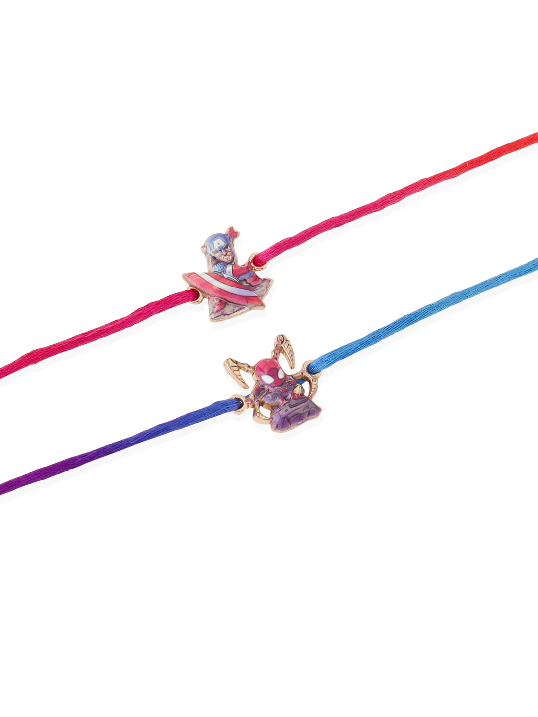 NVR Kids Set of 2 Cartoon Character Purple & Red Thread Rakhi, Combo for Rakshabandhan | Swadesiicart