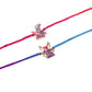 NVR Kids Set of 2 Cartoon Character Purple & Red Thread Rakhi with Roli Chawal Chandan & Mishri | Swadesiicart