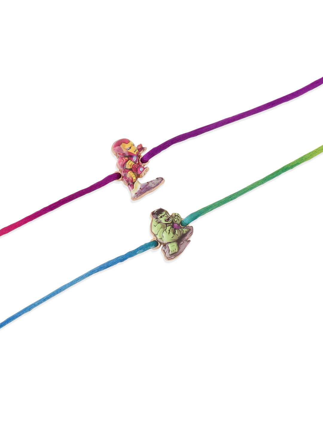 NVR Kids Set of 2 Cartoon Design Multicolor Thread Rakhi with Roli Chawal Chandan & Mishri | Swadesiicart