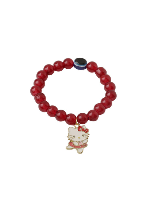 NVR Kids Cartoon Design Maroon Artificial Beads Thread Rakhi with Roli Chawal Chandan & Mishri | Swadesiicart