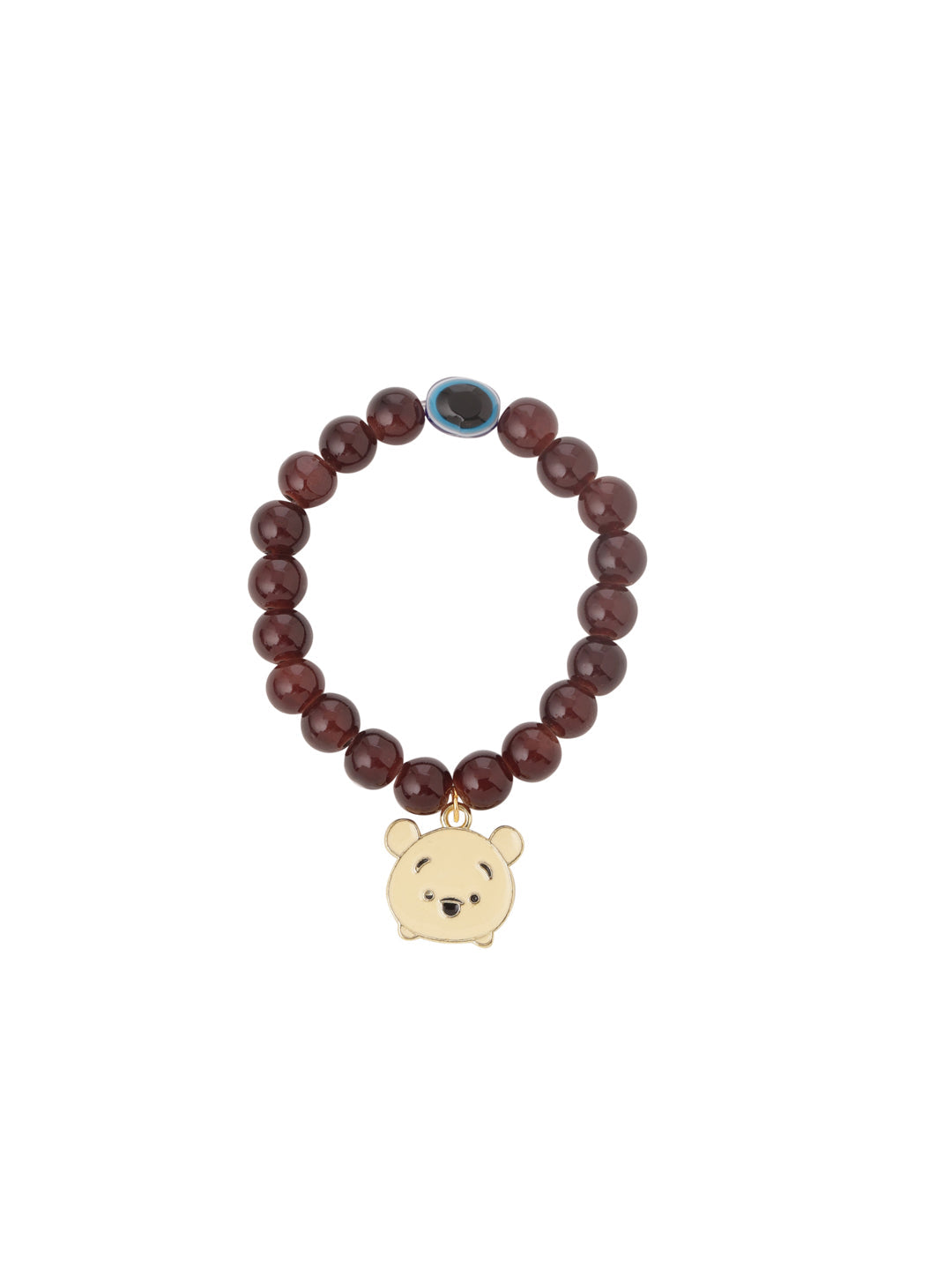 NVR Kids Cartoon Design Brown Artificial Beads Thread Rakhi with Roli Chawal Chandan & Mishri | Swadesiicart