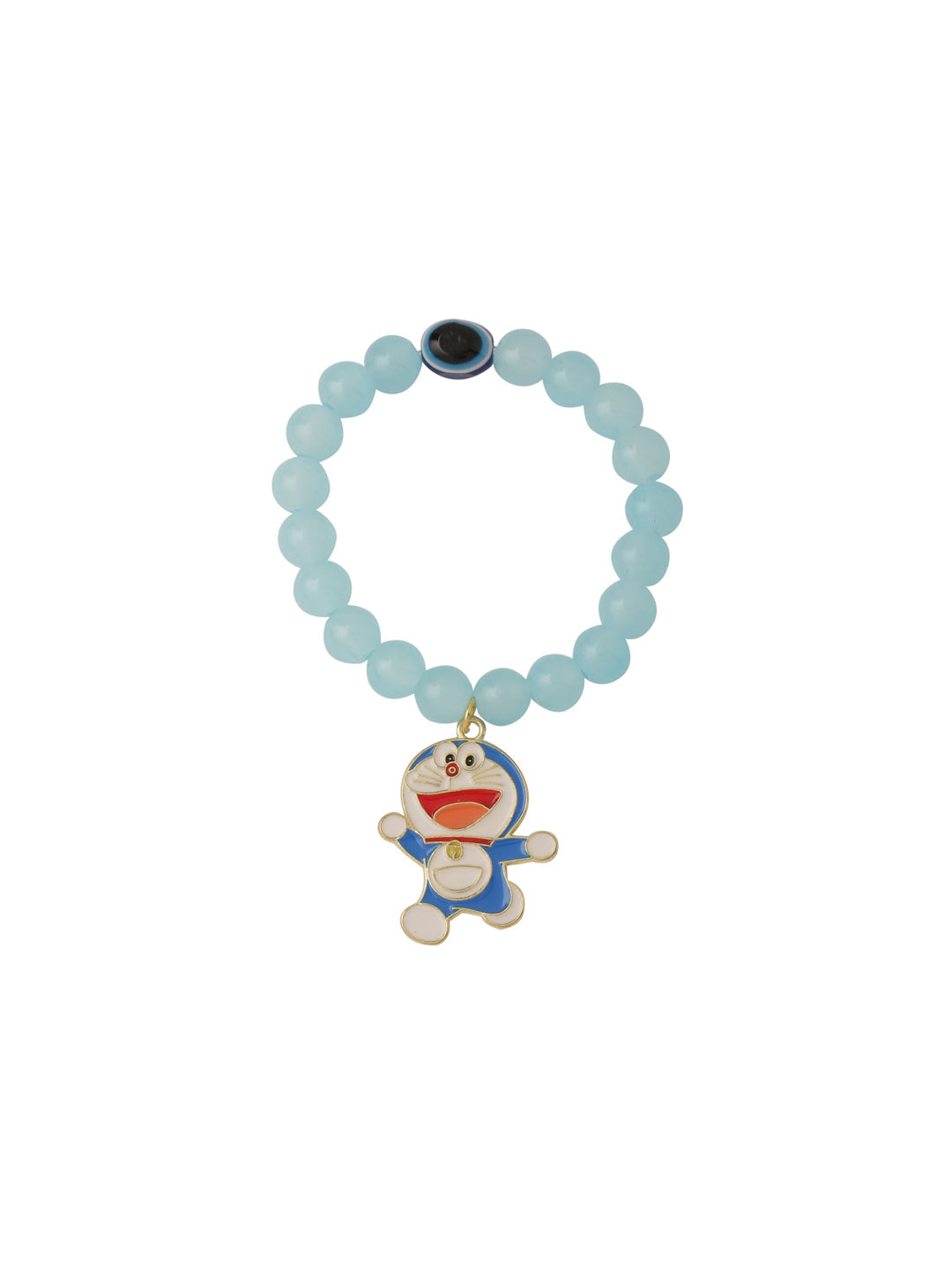 NVR Kids Cartoon Design Sky BLue Artificial Beads Thread Rakhi with Roli Chawal Chandan & Mishri | Swadesiicart