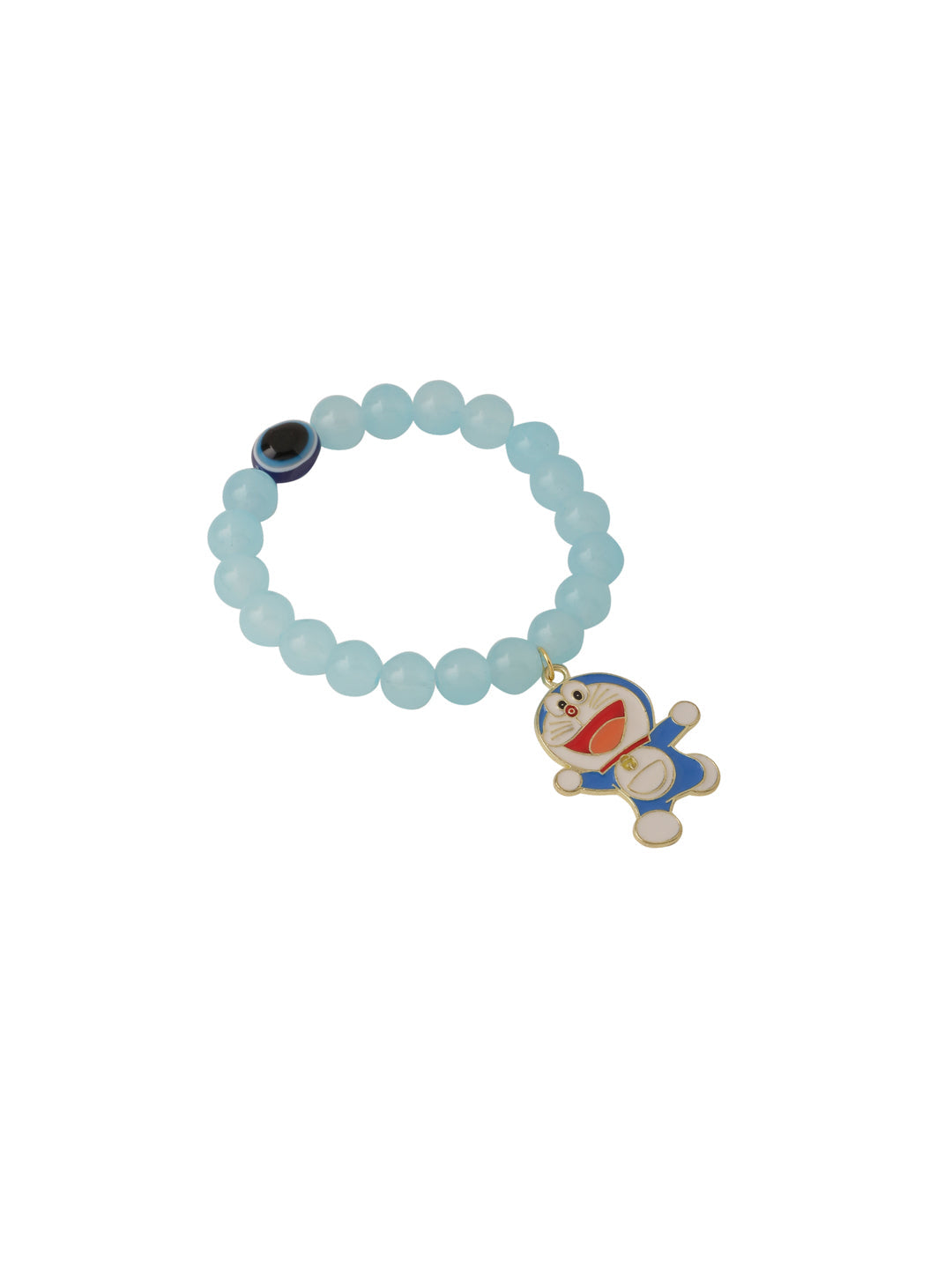 NVR Kids Cartoon Design Sky BLue Artificial Beads Thread Rakhi with Roli Chawal Chandan & Mishri | Swadesiicart
