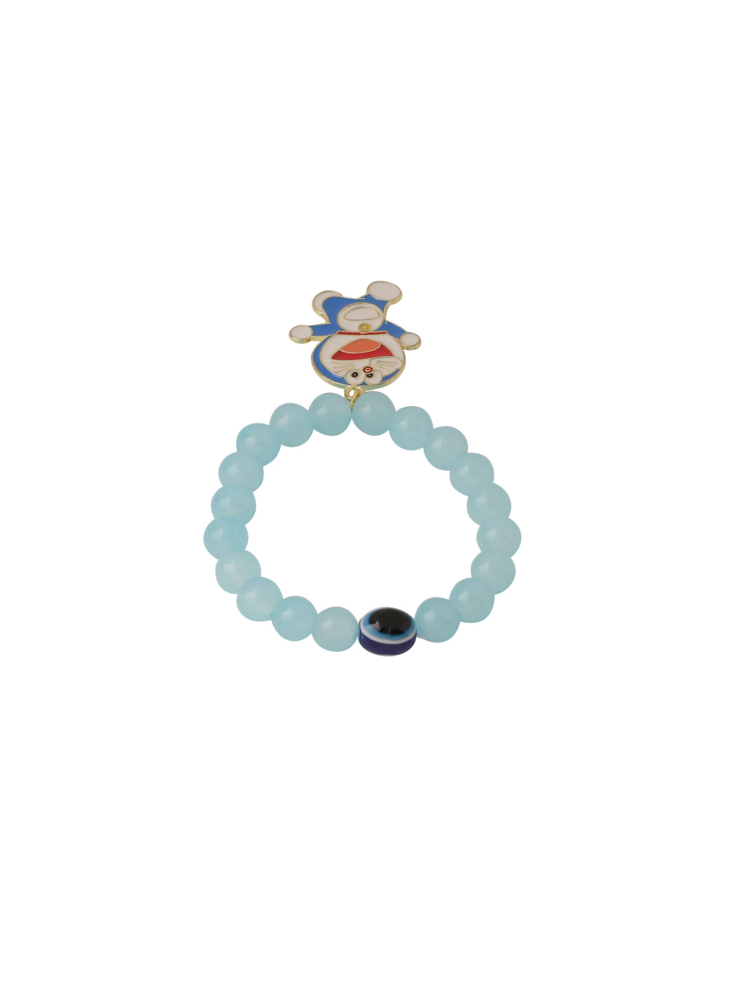 NVR Kids Cartoon Design Sky BLue Artificial Beads Thread Rakhi with Roli Chawal Chandan & Mishri | Swadesiicart