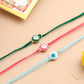 NVR Men's Set of 3 Multicolor Evil Eye Thread Rakhi with Roli Chawal Chandan & Mishri | Swadesiicart