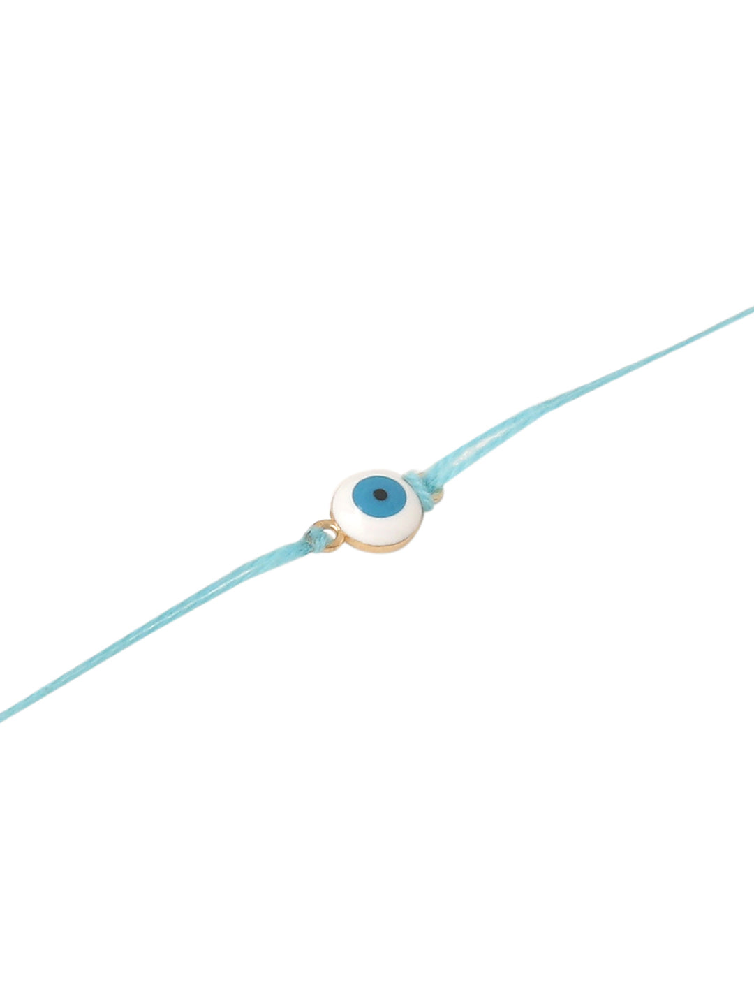NVR Men's Set of 3 Multicolor Evil Eye Thread Rakhi with Roli Chawal Chandan & Mishri | Swadesiicart