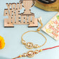 NVR Set of 2 Gold Toned Kundan Studded Bhaiya Bhabhi Rakhi Set, Combo for Rakshabandhan | Swadesiicart