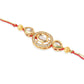 NVR Set of 2 Gold Toned Kundan Studded Bhaiya Bhabhi Rakhi Set, Combo for Rakshabandhan | Swadesiicart