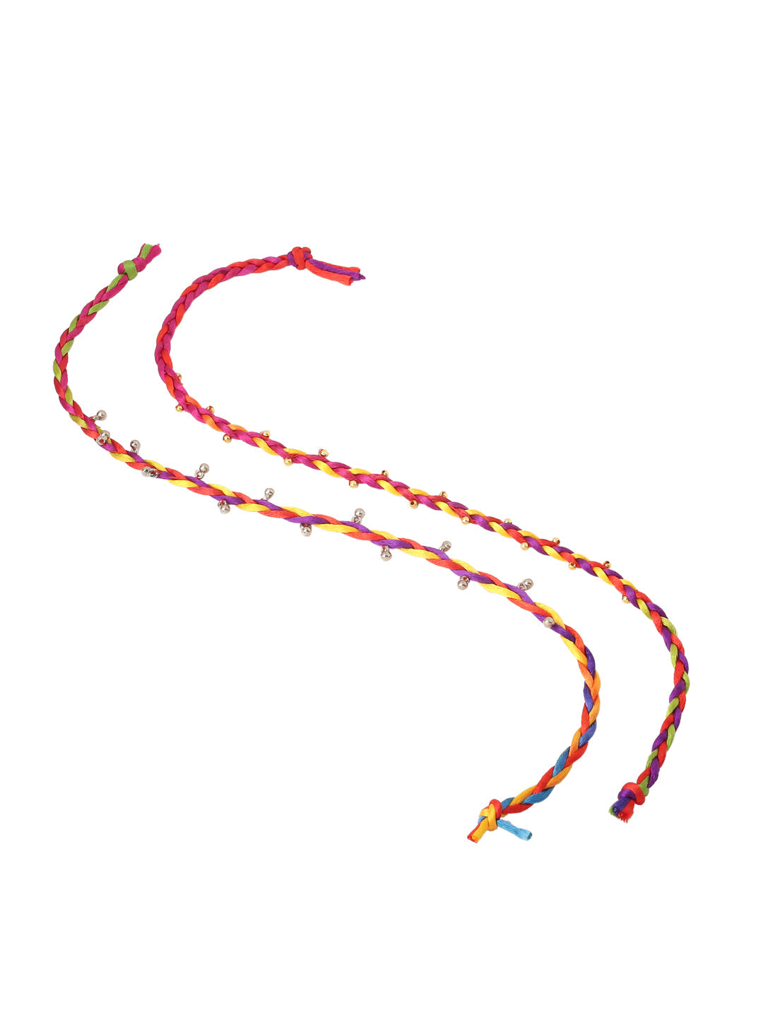 NVR Men Multicolor Artificial Beads Thread Rakhi, Combo for Rakshabandhan - Swadesiicart