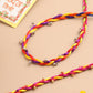 NVR Men Multicolor Artificial Beads Thread Rakhi with Roli Chawal Chandan & Mishri - Swadesiicart